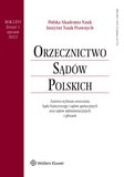 : Orzecznictwo Sądów Polskich - 1/2022