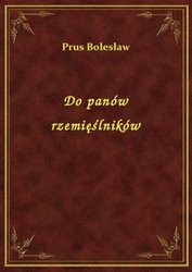 : Do panów rzemięślników - ebook