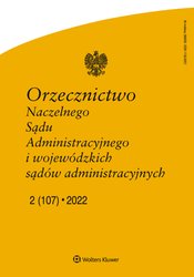 : Orzecznictwo Naczelnego Sądu Administracyjnego i WSA - e-wydanie – 2/2022