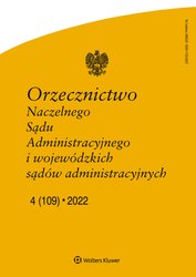 : Orzecznictwo Naczelnego Sądu Administracyjnego i WSA - e-wydanie – 4/2022