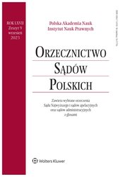 : Orzecznictwo Sądów Polskich - e-wydanie – 9/2023