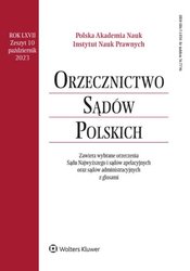 : Orzecznictwo Sądów Polskich - e-wydanie – 10/2023