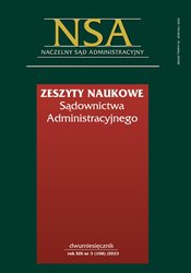 : Zeszyty Naukowe Sądownictwa Administracyjnego - e-wydanie – 3/2023