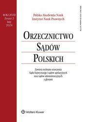 : Orzecznictwo Sądów Polskich - e-wydanie – 2/2024