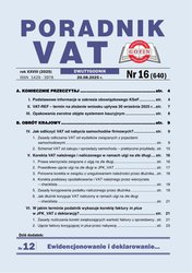 : Poradnik VAT - e-wydania – 16/2025