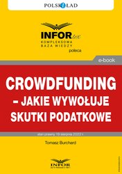 : Crowdfunding - jakie wywołuje skutki podatkowe - ebook