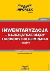 : Inwentaryzacja - najczęstsze błędy i sposoby ich eliminacji - część I - ebook