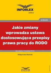 : Jakie zmiany wprowadza ustawa dostosowująca przepisy prawa pracy do RODO - ebook
