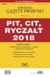 : PIT, CIT, ryczałt 2018. Podatki część 1 - ebook