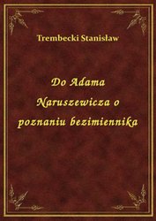 : Do Adama Naruszewicza o poznaniu bezimiennika - ebook