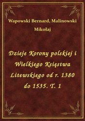 : Dzieje Korony polskiej i Wielkiego Księstwa Litewskiego od r. 1380 do 1535. T. 1 - ebook