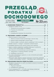 : Przegląd Podatku Dochodowego - e-wydania – 23/2025