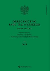 : Orzecznictwo Sądu Najwyższego. Izba Cywilna - e-wydanie – 11/2025