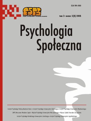 Psychologia Społeczna nr 3(8)/2008 – ebook