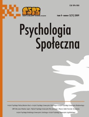 Psychologia Społeczna nr 3(11)/2009 – ebook